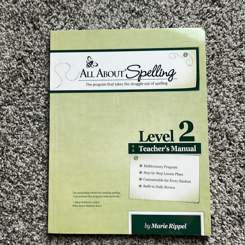 All About Spelling Teacher’s Manual Level 2
